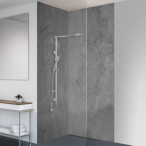 yourplate Duschrückwände mit individueller Größe (2 Rückwände – Premium Nano Matt – st05) – Duschrückwand Alu mit Feuchtigkeitsschutz – Rückwand Dusche zur einfachen Montage