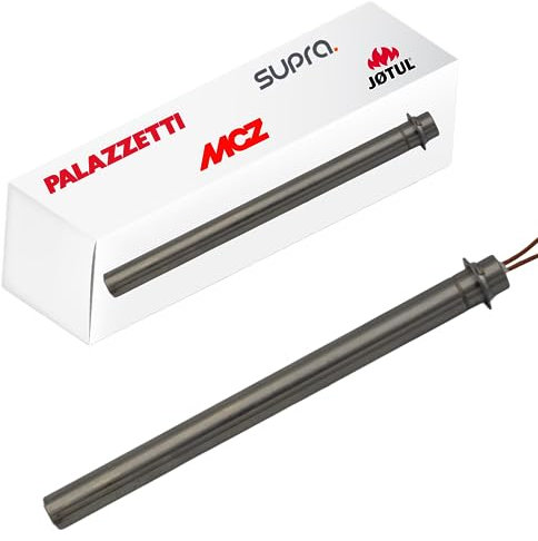 Bougie d'allumage pour poêle à granulé compatible PALAZZETTI/MCZ/SUPRA/JOTUL (170/160mm - Ø12,5mm - 350 W - bride)