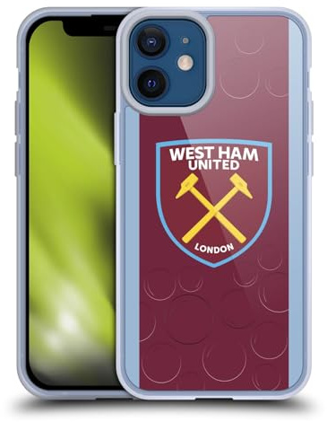 Head Case Designs Officially Licensed West Ham United FC Home 2023/24 Crest Kit Soft Gel Case Compatible With Apple iPhone 12 Mini