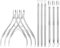 LELE LIFE Lot de 9 coupe-cuticules professionnels en acier inoxydable pour pédicure et manucure