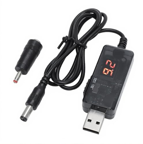 Cavo di alimentazione per router con power bank, cavo USB Boost con display HD portatile, alimentazione di riserva per ufficio domestico, plastica, 1 confezione