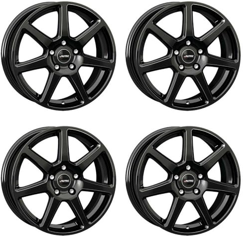 4x AUTEC Felgen Alufelgen TALLIN ECE 6.0x16 ET35 5x100 Schwarz kompatibel mit Audi S1 A1