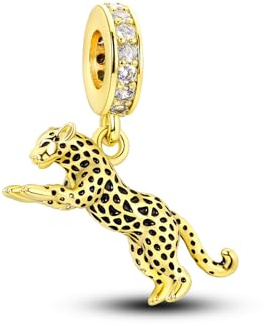 NUJIFFY Süße Tiere Charm 925 Sterling Silber Charms Anhänger für Armband Bär charm anhänger Hunde, Kompatibel mit Europäischen Armbändern für Frauen Schmuck Geschenk