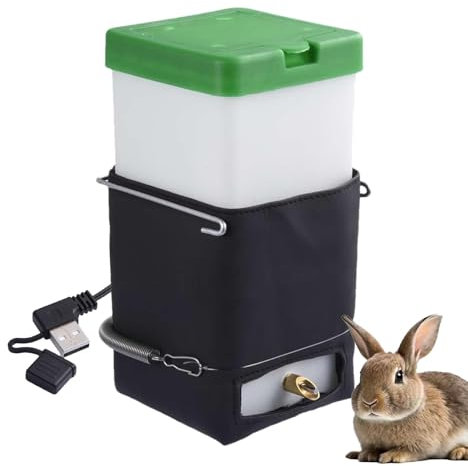 Wasserflasche für Kleintiere mit konstanter Temperatur – Automatische Induktions-Heizflasche, 32 oz, geeignet für Kaninchen, Hamster, Frettchen, Papageien usw