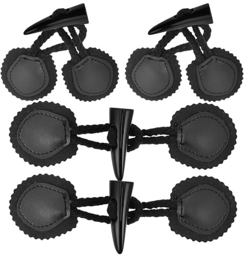 Operitacx 4paare Retro Knebelknöpfe Aus Resin Für Mäntel Und Lederbekleidung Schwarze Mantelverschlussknöpfe Langlebige Umschaltknöpfe Für Jacken Und Blusen