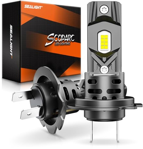 SEALIGHT H7 Fog Bulbs 60000LM S2 Series Wireless H7 Fog Lights, 6500K 1:1 Real Size Easy Installation, No Adapter Required, ATV Prioritized 10 Years Lifespan- Pack of 2