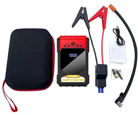 Compresseur d'air de démarrage de Voiture Portable 4 en 1, Pompe à air Multifonction, gonfleur de pneus, démarreur de Voiture, Alimentation Mobile