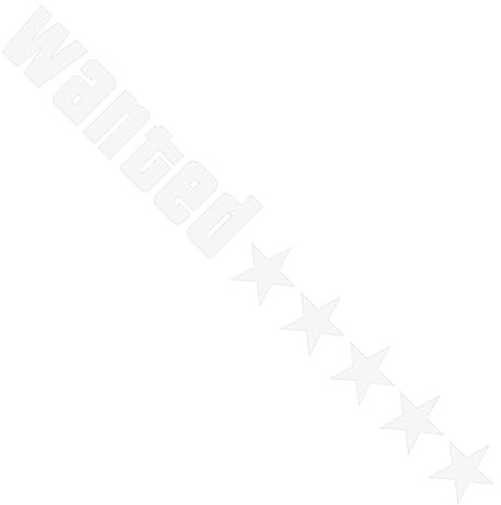 Wanted Autosticker Auto Sticker, Design cinq étoiles | Autocollant drôle réfléchissant, autocollant de signalisation étanche pour camion de pare-chocs automatique décoration arts