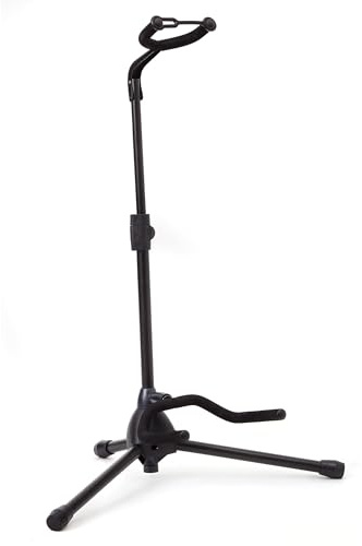 Miloll Adjustable Guitar Stand - Collapsible Tripod with Padded Neck & Yoke - Fits Acoustic/Electric Guitars, Bass, Ukulele & Banjo - Non-Slip Feet