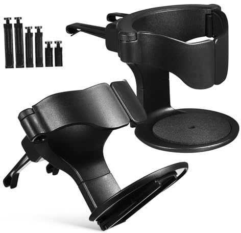 Soporte para Botellas de Coche 2 Piezas Plástico Negro | Portavasos para Bebidas de Coche, Uso, Ligero, para Taza y Café, Accesorios Interior Coche