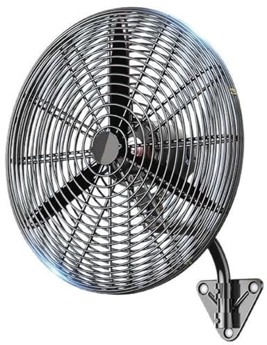 Ventiladores de Pared Interruptor de Control de Línea Ventilador Industrial Motor con Núcleo de Cobre 3 Velocidades de Viento Agitación de 120° para Invernaderos, Garajes, Tiendas(68 * 70cm)