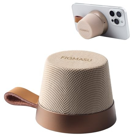 FIGMASU Magnetic Mini Bluetooth Speaker Portable, Phone or Tablet Stand Wireless Speakers Lightweight Small But Loud, Waterproof Speakes for Travel, Bike, Outdoors, Shower, for His/Her Birthday