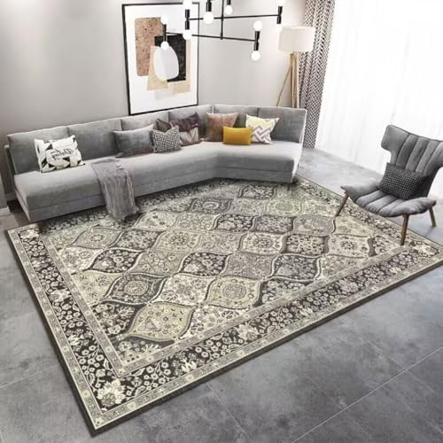 RUGMRZ Tappeti Sala Geometrica Astratta Lavabile Antiscivolo Camera Da Letto Stile Soggiorno Tappeto Guida Corridoio Grigio Per Passatoia 120X160CM