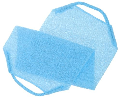 Healeved Doppelseitiges Peeling Handtuch aus Polyester mit Praktischem Aufhängeband Starkes Körper Scheuertuch für Männer und Frauen Schnelltrocknend und Elegant im Badezimmer