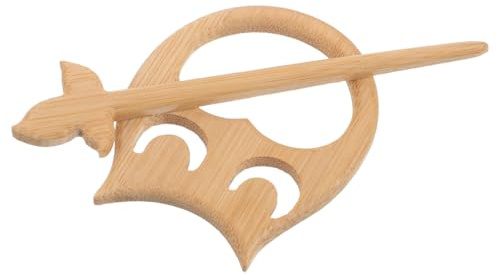 Lurrose Broche en Bois Décorative pour Femmes Motif Chouette, Épingle à Pull Polyvalente et Élégante pour Port Quotidien Gilets et Châles