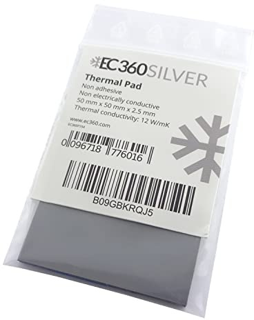 EC360® Silver 12W/MK Pad Thermique (50 x 50 x 2,5 mm)