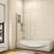 AICA écran de baignoire 40x130cm pare-baignoire fixé en 5mm verre anticalcaire