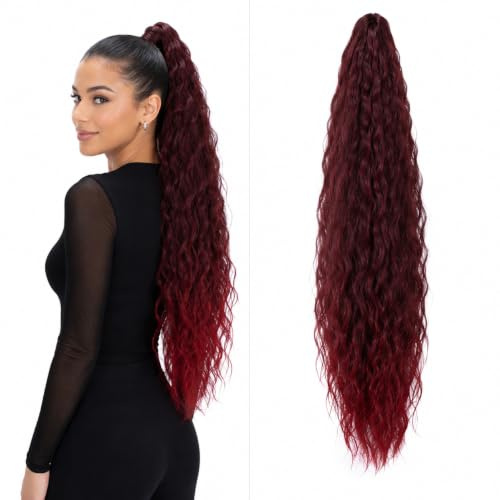 CAISHA 70cm Clip On Haarteil Zopf Pferdeschwanz Rotmix H715