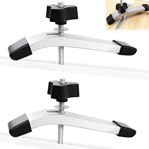 Lizaty 2 Stück T-Track Halteklemmen, T-Nut Schienenklemm Set, T-Nut Schiene M8, T-Schlitz-T-Schienensatz Holzbearbeitungswerkzeuge zur Holzbearbeitung, Niederhalter (Ganzer Satz)