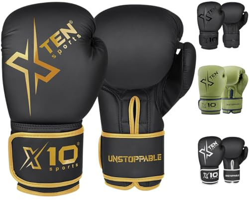 XTEN SPORTS Boxningshandskar, Pro Training Sparring, Lamina Hide läder, premiumkvalitet, flerskiktad, män kvinnor vuxen, tung boxningssäck, fokus vantar dynor träning, ventilerad handflata, 8 10 12 14 16 oz