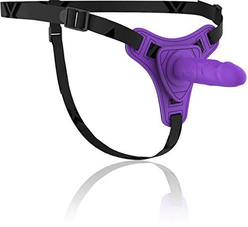 Jouets anaux Ceinture Strap-On,Jouets anaux Ceinture Pour Femme,Homme Et Couples,Jouet anal amovible avec sangle réglable,Jouets en silicone pour lesbiennes (Violet)