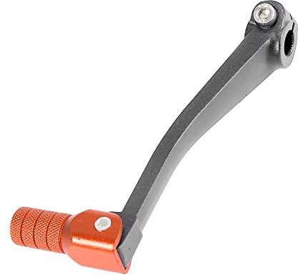 A ABSOPRO Motorcycle Folding Gear Shift Lever 0.43 Aluminum Alloy Grey Orange