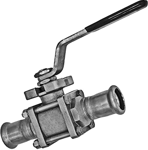 Pressfitting aus Edelstahl M-Kontur | Kugelhahn i/i | 15 mm