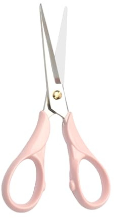 NatSumeBasics Forbici da ufficio da 16,5 cm, colore rosa, con corpo rotondo, multiuso, forbici professionali per sarti e sarti (rosa)