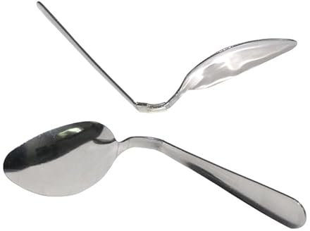 LRESJJIUJ Cuillère incurvée, technique magique incurvée, gadget magique, accessoires magiciens, technique de cuillère pliable en métal, jouet farce