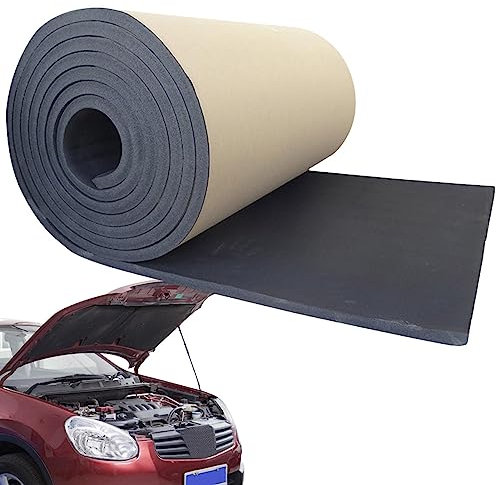 Tappetino Fonoassorbente Per Auto, Cotone Isolante Acustico Per Cofano Auto Cuscinetto In Schiuma Smorzante Acustico Ignifugo Per Controllo Del Rumore Materiale Fonoassorbente Per Assorbimento