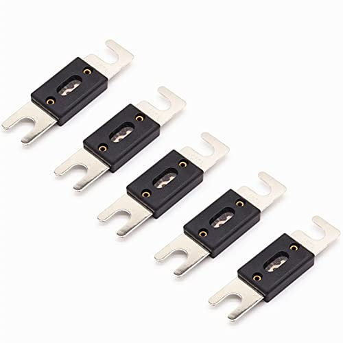 CZDIQXVF 5 Teile/los Golden oder Vernickelt 80A 100A 150A 200A 250A 300A Auto Audio Flachsicherung Sicherung (Color : Nickel Plated, Size : 80AMP)