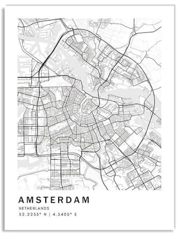 Leinwanddruck Lissabon, Paris, London, Madrid, Stadtplan Der Welt, Nordisches Poster Und Druck, Wandkunst, Leinwandgemälde Für Wohnzimmer, Dekoration, Geschenk, 21 X 30 Cm, Ohne Rahmen
