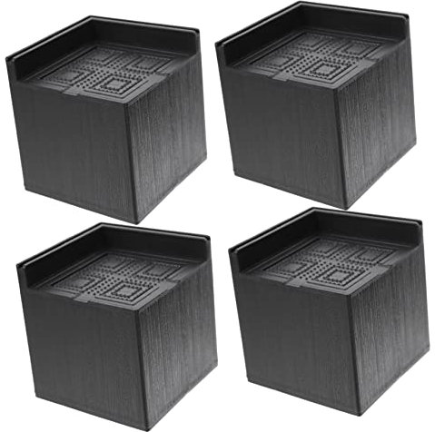 ULDIGI 4pcs 3-inch Furniture Risers Rubber Bed Risers for Heightening Beds Chairs and Tables Anti-slip Elevators for Home Furniture