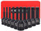 Lot de 10 douilles à impact XZN 1/2, M5-M18 Drive Impact XZN Triple Square Spline Bit Socket Set pour bricolage ménage voiture vélo réparation maison outils maison