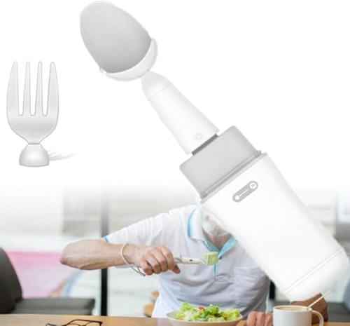 GYQSSD Cuillère pour Tremblements De Main De Parkinson, Ustensiles Adaptatifs pour Tremblements Essentiels Et Maladie De Parkinson, Kit De Levage Intelligent Auto-Stabilisant pour Patients Atteints