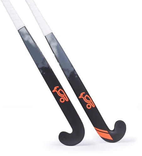 Kookaburra Hat Atom Hockey Stick-36.5 Hockeyschläger, schwarz/orange, 36.5 Light
