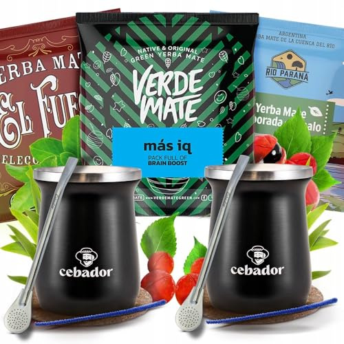 Set yerba mate duo - 3x50g, 2 tasses TermoMate PRO, 2 bombillas, accessoires