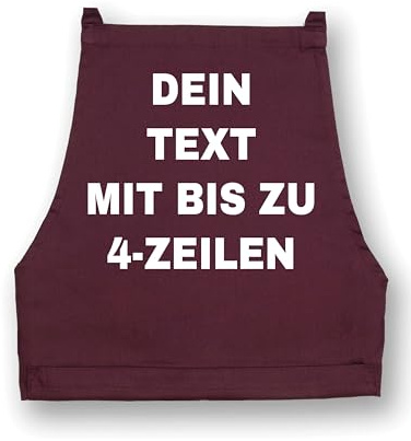 NIMAMA Personalisierbare Kochschürze mit Wunschtext – Grillschürze für Männer Bedrucken lassen - Schürze für Frauen mit eigenem Text