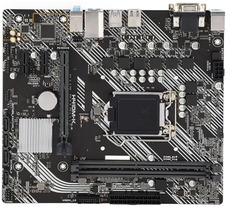 H410m K M - ATX Motherboard, 2 Kanal DDR4 DIMM, PCIE X16, Four Serial ATA 3.0 Port, DVI/VGA, USB 3.2 2,0 für 14 Nm CPUs
