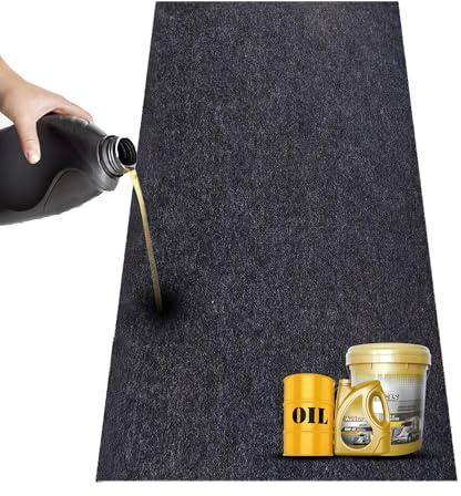 aleawol Car Oil Spill Mat 36 x 72 in, Oil Absorbent Mat for Garage Floor, Waterproof Reusable Backing Oil Collecting Pads for Under Cars Protects Floor from Rain Mud and Snow