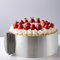 Elalove Cercle à Pâtisserie Réglable 6-12 Pouces en Acier Inoxydable avec Échelle Visuelle pour Tarte Gâteau Cheesecake Anneau à Tarte, 5cm Hauteur