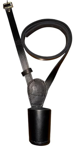 Cinturón cruzado de cuero para mástil de bandera para niños, cinturón ajustable para desfile, marrón, blanco y negro, correa de transporte de bandera ceremonial de guardia de honor para niños para