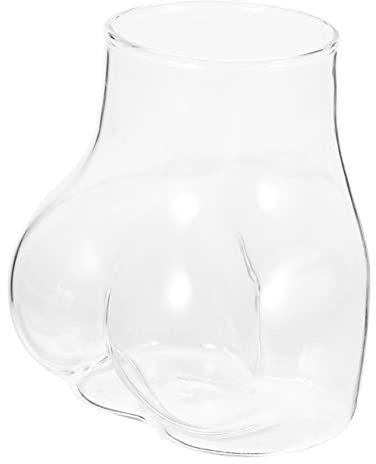 CONGARTENO Vaso de Vidrio Forma de Trasero 1 Pieza para Bebidas