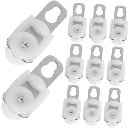 Cabilock Polea de Riel de Cortina Gancho, 20 Piezas, Acero Inoxidable