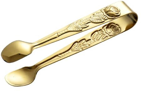 Sugar Tong Rose Food Tong Party Supplies Ice Tong for Barbecue Ice Fryer Gold