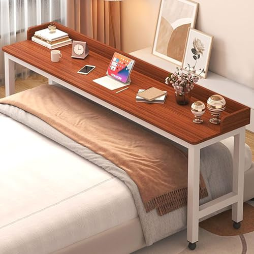 Mobiler Schreibtisch mit Rollen – Rollbarer Laptoptisch für Bett & Sofa, verstellbare Höhe, Nachttisch, perfekt für Home Office & Study