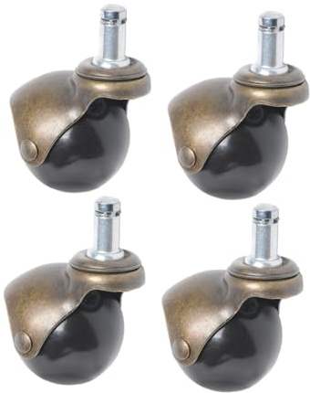 DECOMELODY 4pcs Ball Caster Wheel Swivel Chair Caster for Furniture Antique Style Home Office Use