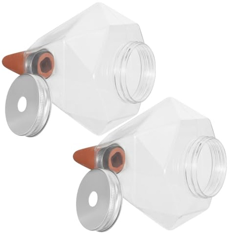 Abaodam 2 Pezzi Dispositivo Irrigazione Piante Automatico Annaffiatoio Self Watering in Plastica Resistente per Piante in Vaso Irrigazione Precisa Interni ed Esterni Controllo Volume