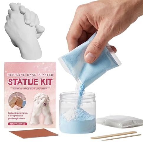 Bvizyelck Polvere di gesso | 100 g di facile miscelazione | Set di polvere clone in resina epossidica | per scultura a mano, progetti artistici per principianti, coppie, famiglia, artigianato