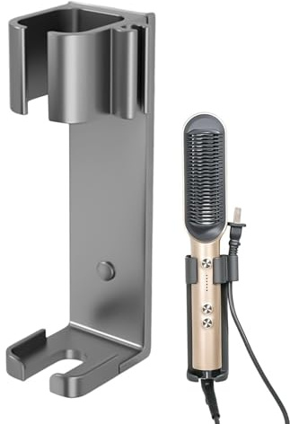 Genérico Portasecador de pelo | Organizador Compacto Montaje en Pared Aleación Aluminio - Portasecador de pelo,Para Mujeres, Hogar, Hotel, Peluquería, Cuidado Belleza,